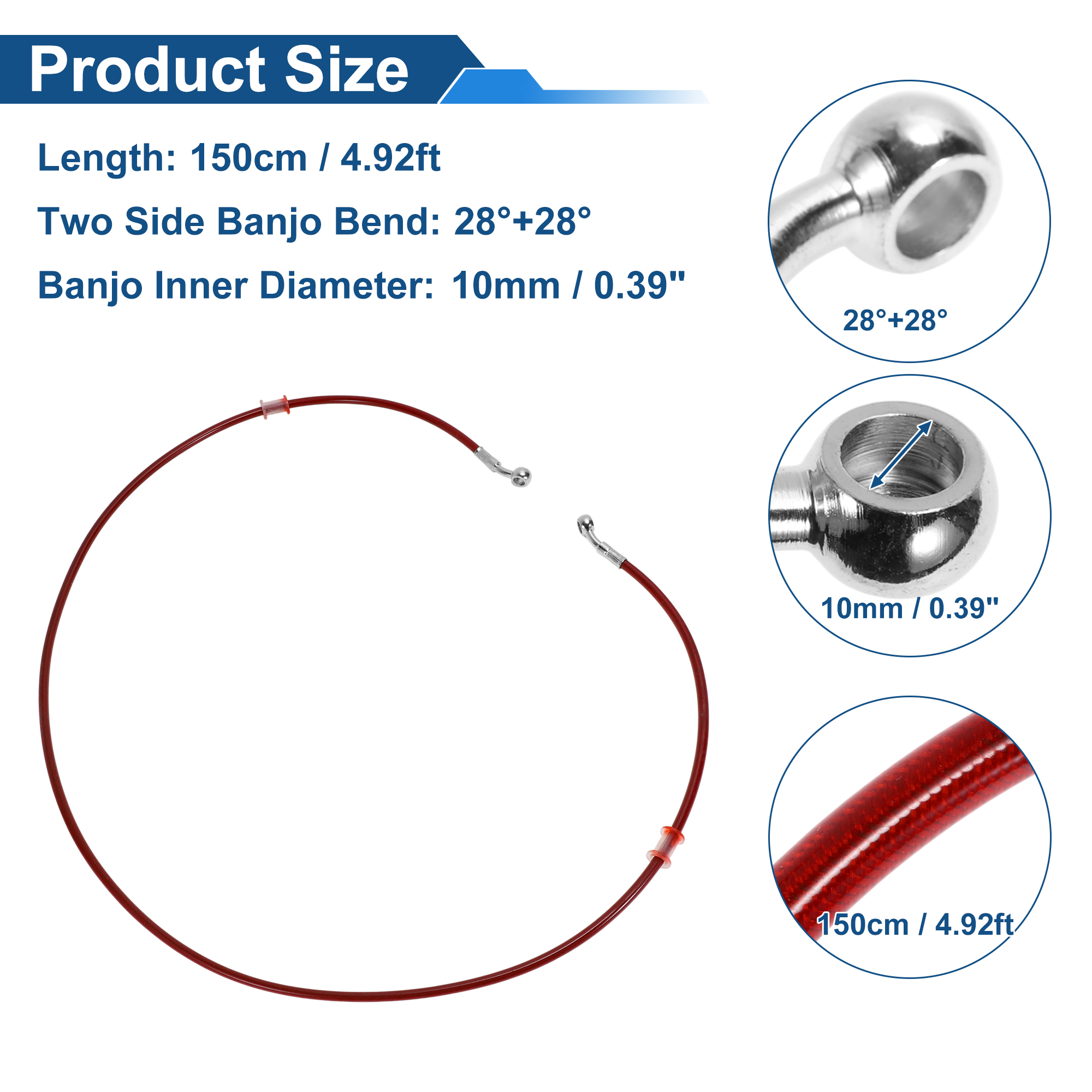 UXCELL 150cm Motorcycle Brake  - Braided Line avaliação e preço