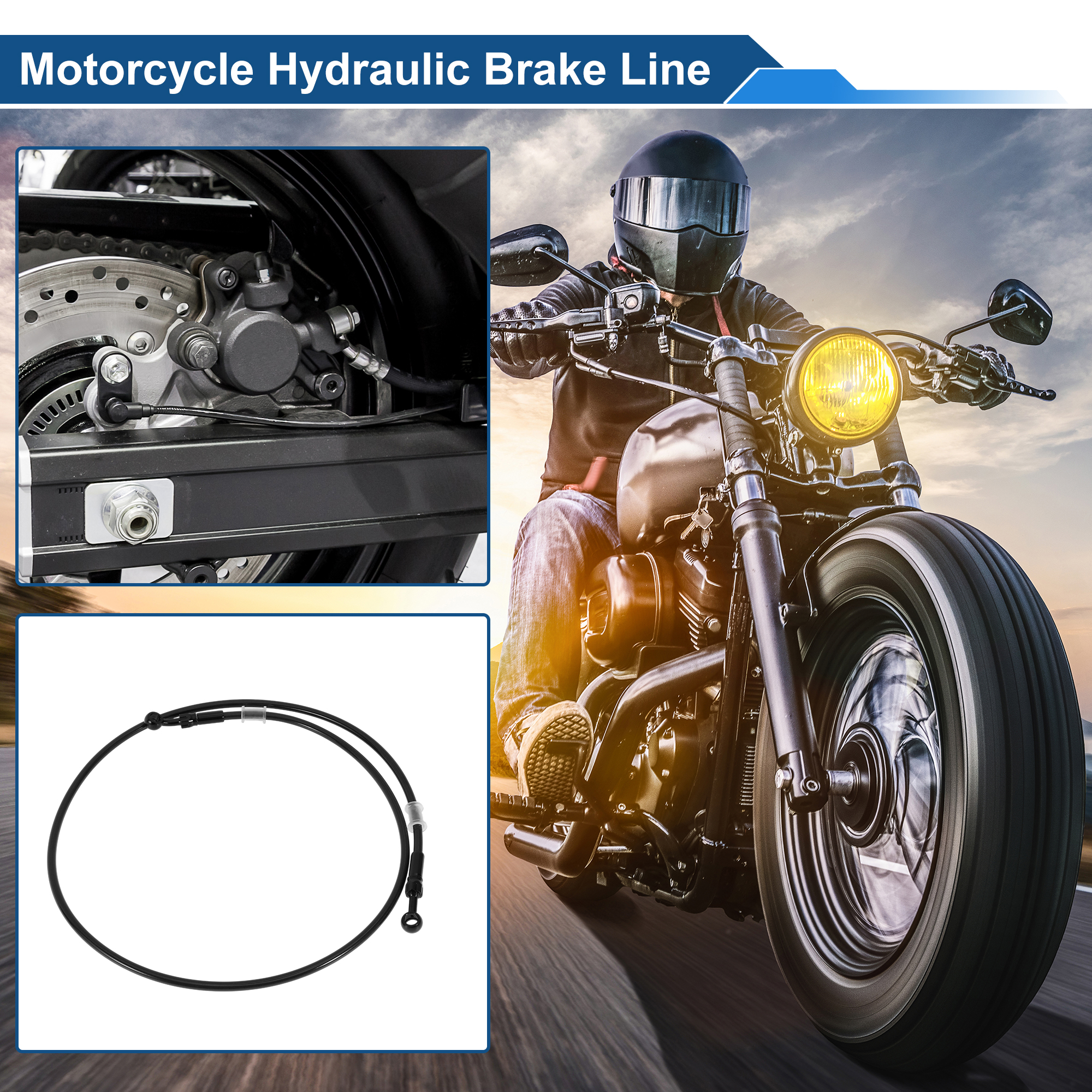 UXCELL 130cm Motorcycle Brake  - Braided Line avaliação e preço