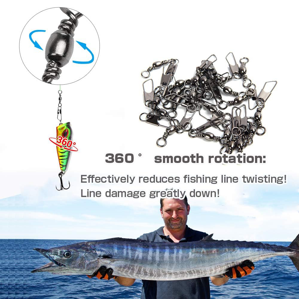 50Pcs Stainless Steel Snap Swi - Monofilament Line avaliação e preço