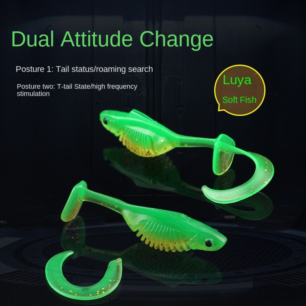 10PCS PVC Fishing Soft Lures 6 - Ice Fishing Line avaliação e preço