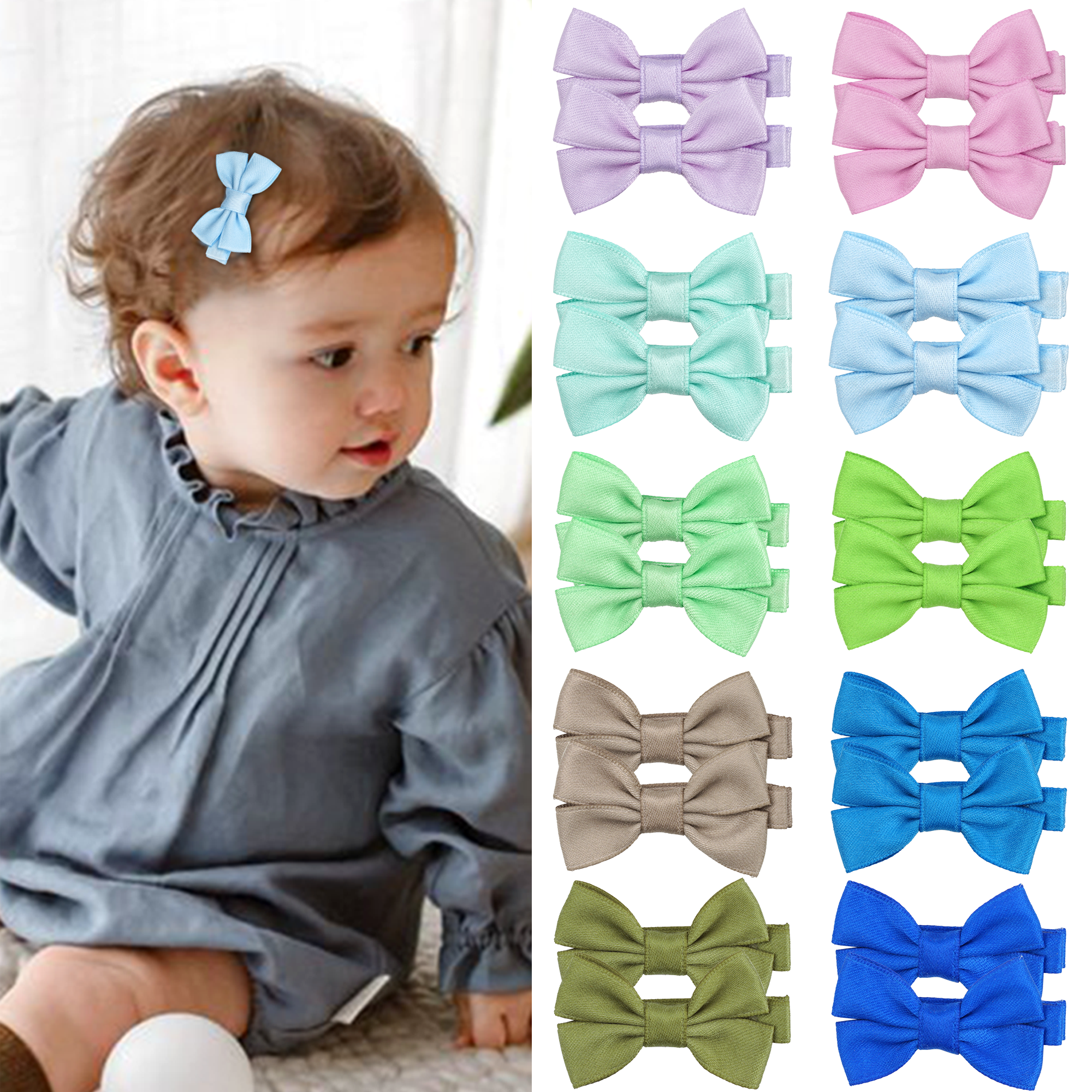 12/20 Pcs 2Inch Baby Hair Bows - Tippet Line avaliação e preço