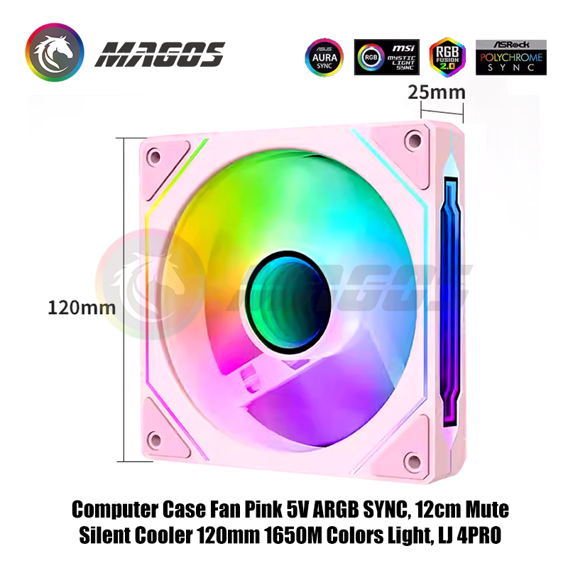Computer Case Fan Pink 5V ARGB - Fly Line avaliação e preço