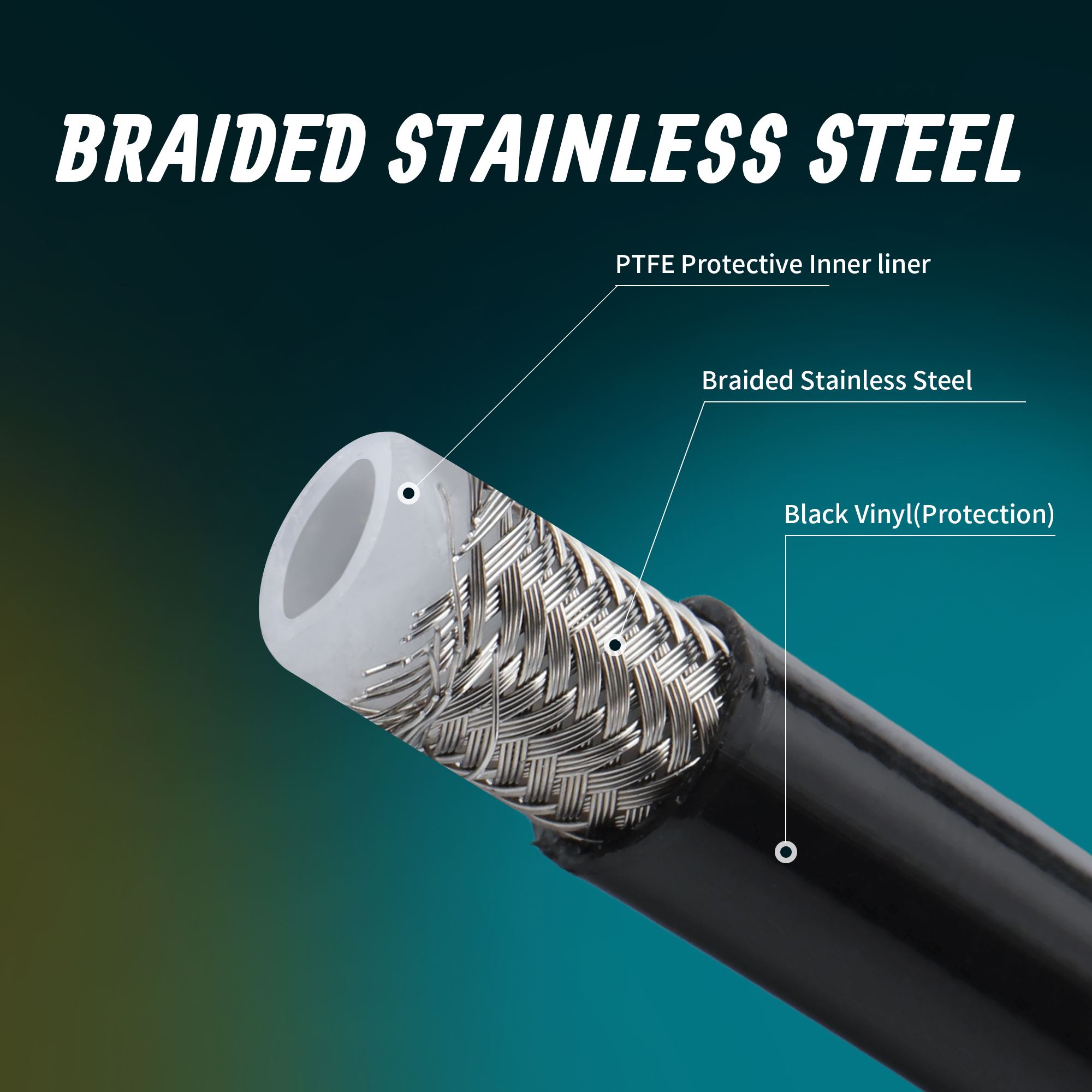 Upper Front Brake Line Oil Hos - Braided Line avaliação e preço