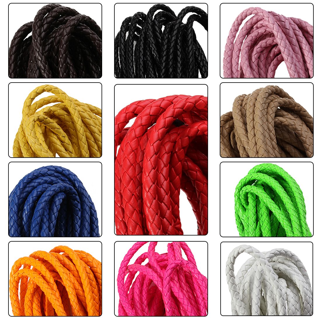 5 Yards/lot 6/7mm Braided Leat - Braided Line avaliação e preço