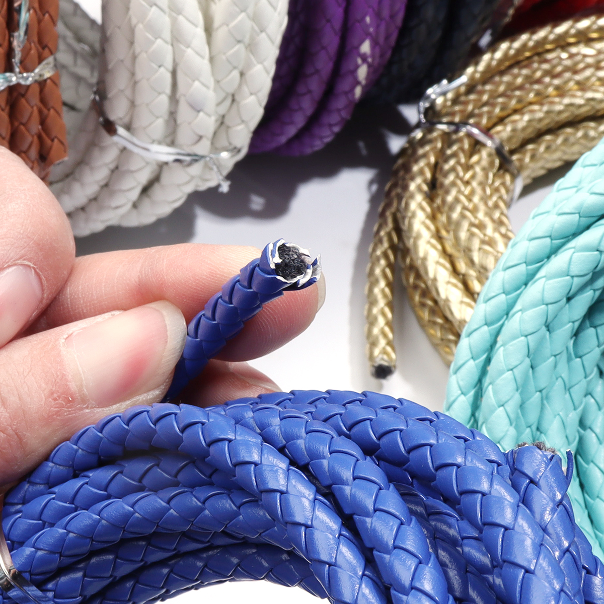 5 Yards/lot 6/7mm Braided Leat - Braided Line avaliação e preço