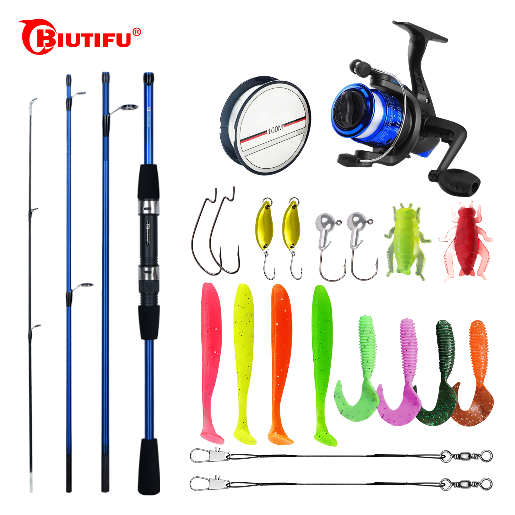 BIUTIFU Spinning Fishing Rod S - Freshwater Line avaliação e preço