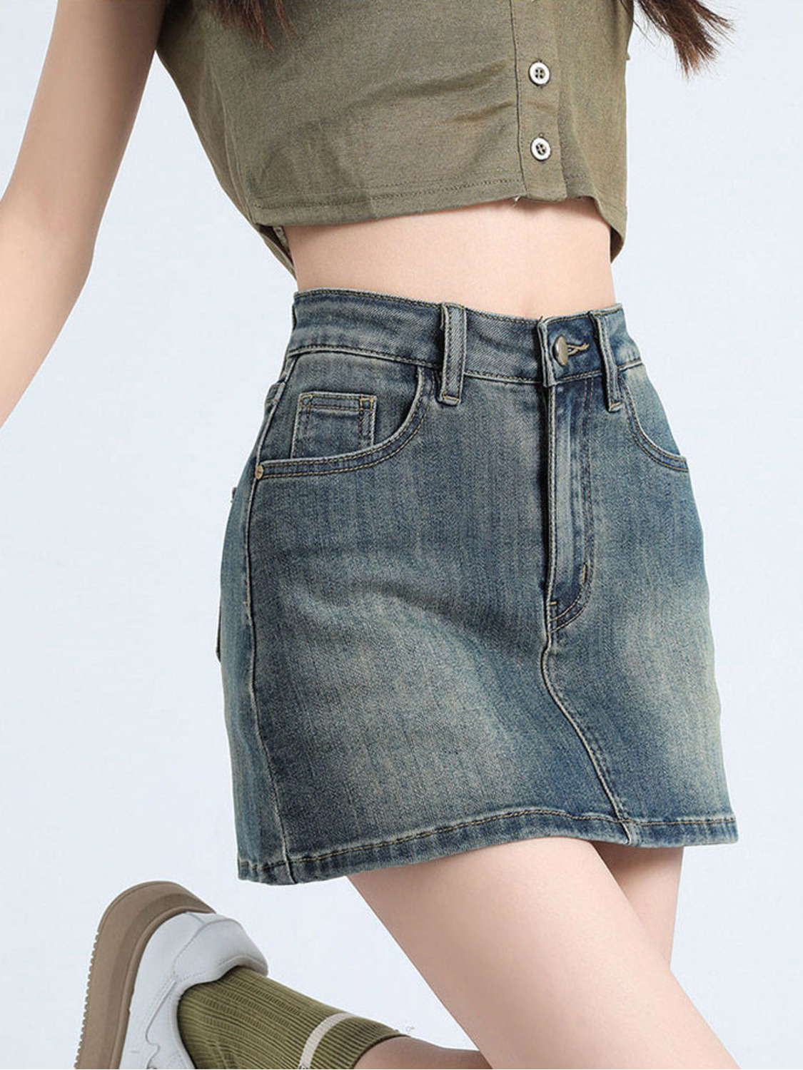 Women's Vintage Washed Denim S - Fly Line avaliação e preço
