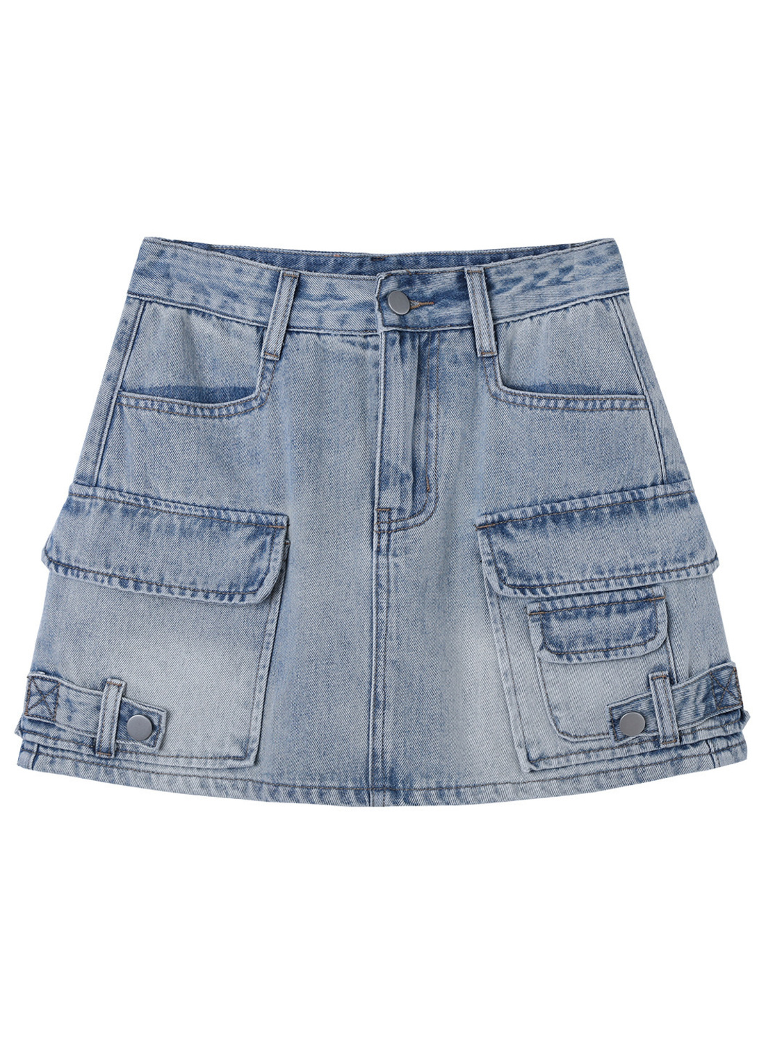 Women High Waist Cargo Denim M - Fly Line avaliação e preço